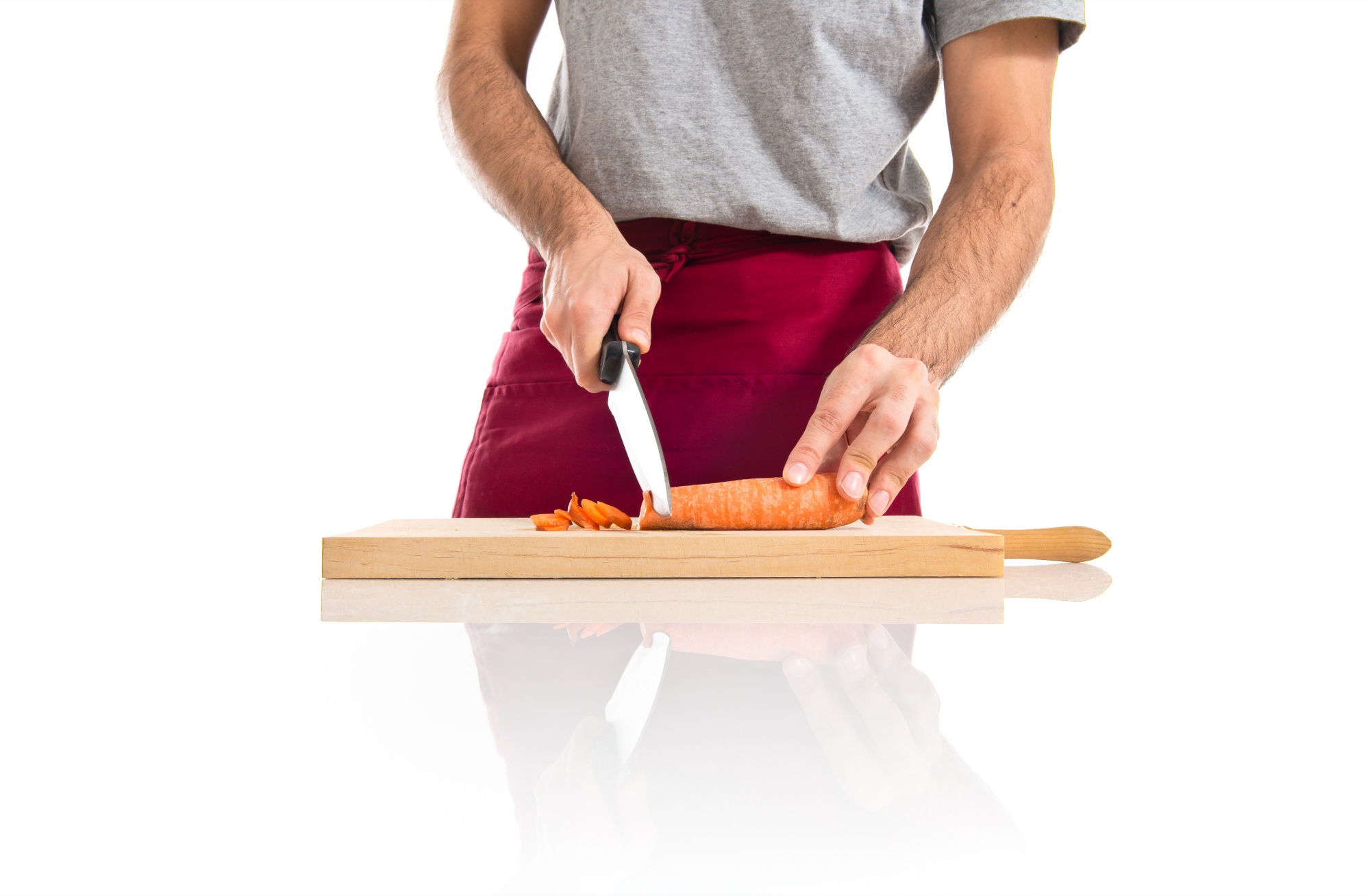 Technique demonstration: knife skills close-up
